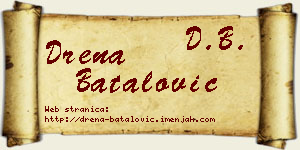 Drena Batalović vizit kartica
